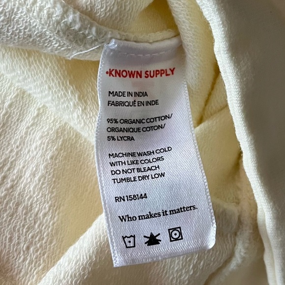 Known Supply • Dawn Pants in Pearl • Cream Ivory Flare Organic Cotton - Picture 8 of 8